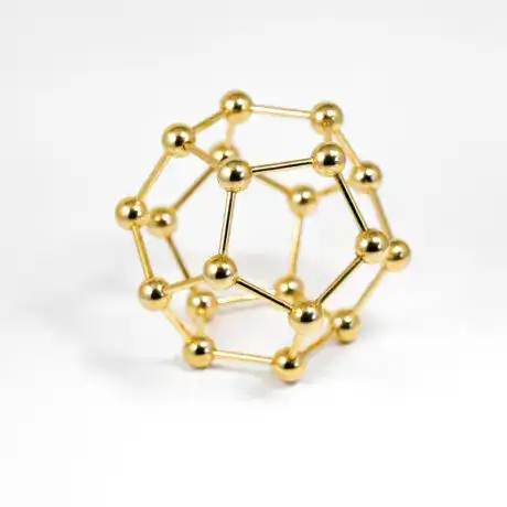 Structure du dodécaèdre avec ses pentagones réguliers