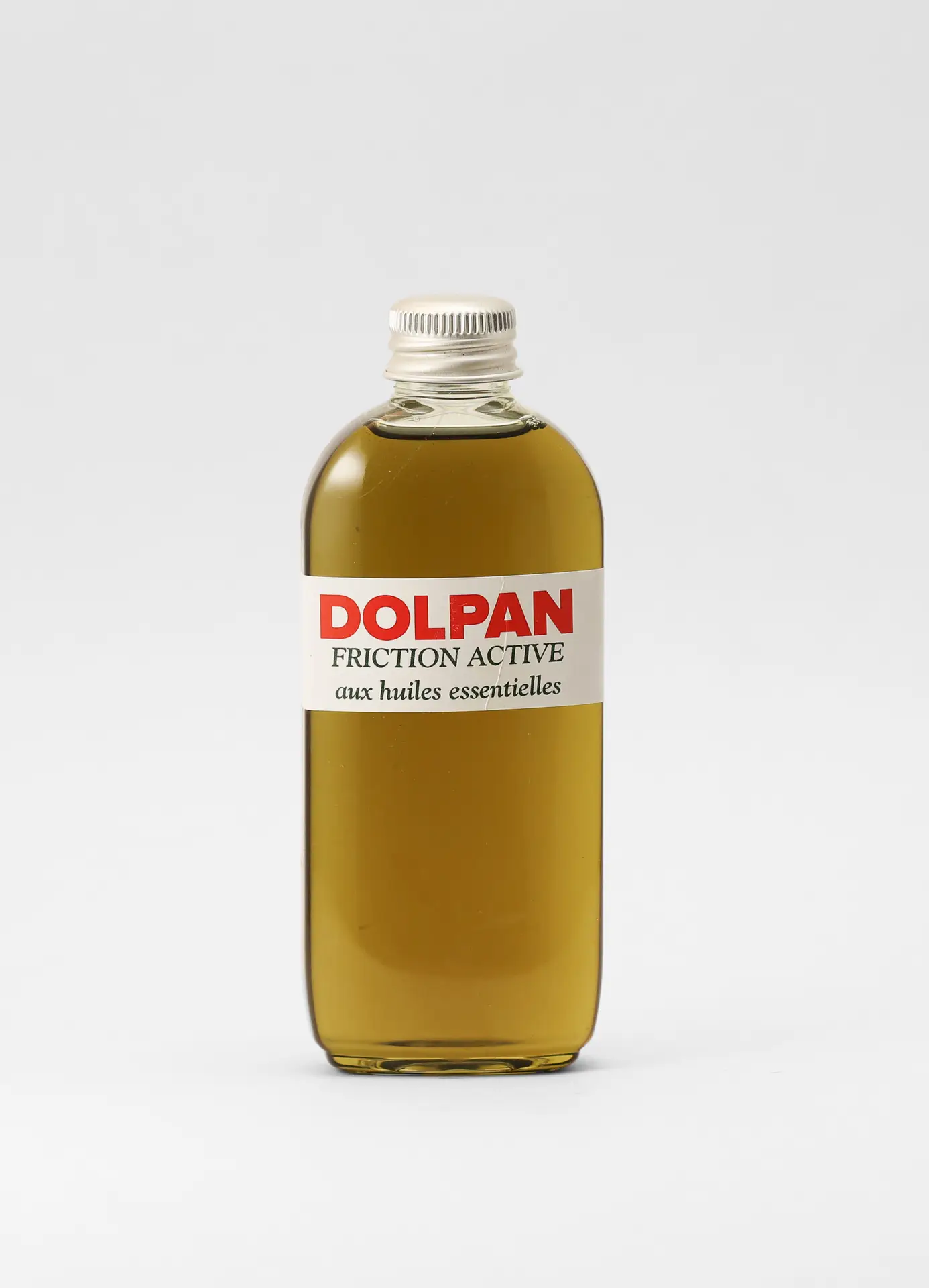 Flacon de Dolpan - Friction Active Souplesse, huile de massage aux huiles essentielles.