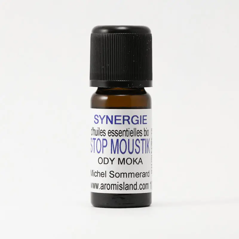 Flacon de Stop Moustik – Synergie d'Huiles Essentielles Bio , répulsif naturel anti-moustiques.