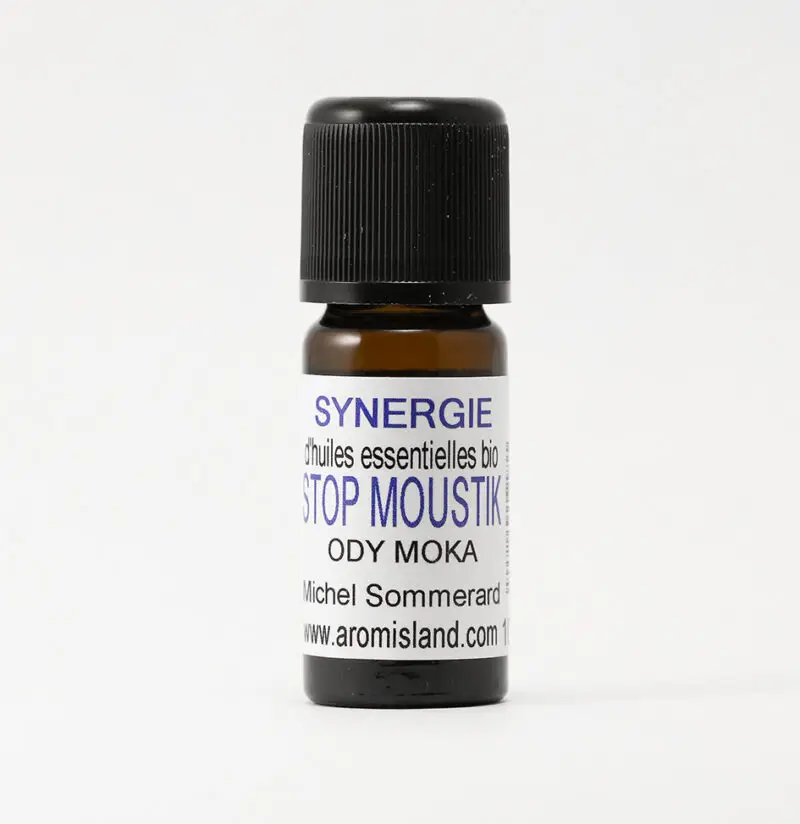 Flacon de Stop Moustik – Synergie d'Huiles Essentielles Bio , répulsif naturel anti-moustiques.