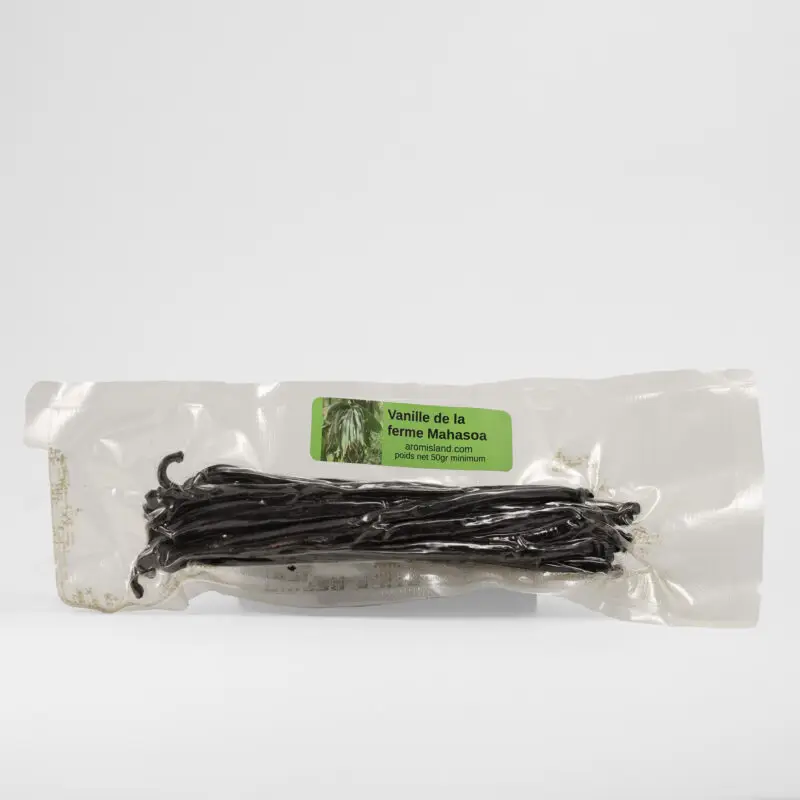 Gousses de vanille Bourbon bio de Madagascar attachées en fagot