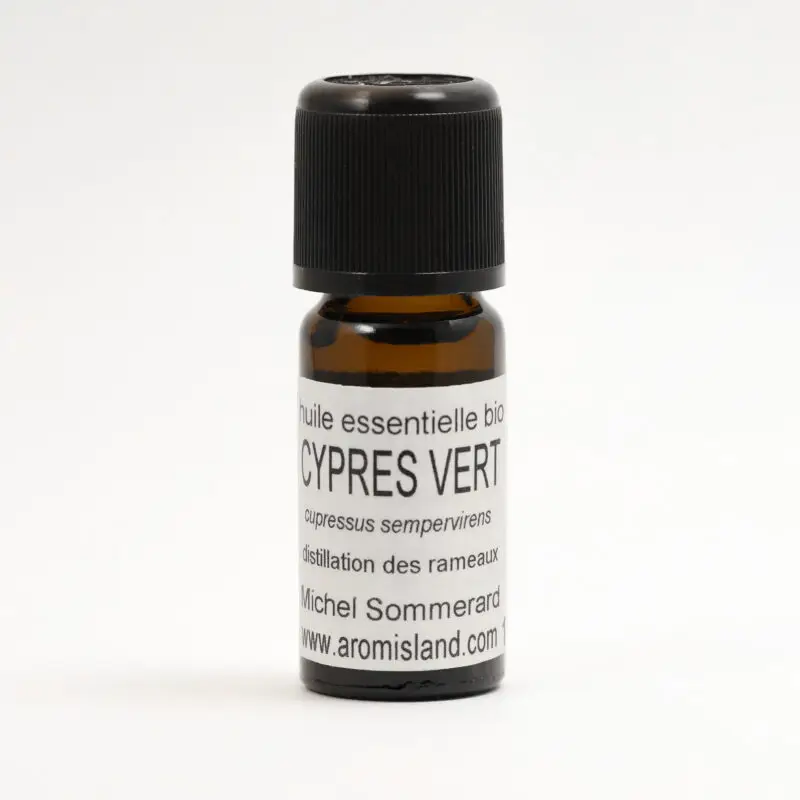 Flacon d’huile essentielle de cyprès vert bio