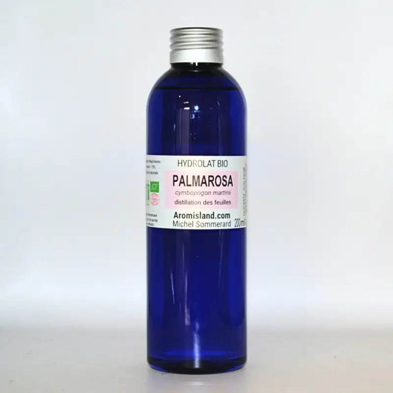 Eau florale de palmarosa bio Madagascar flacon