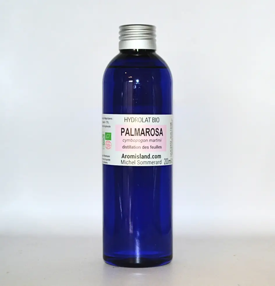 Eau florale de palmarosa bio Madagascar flacon