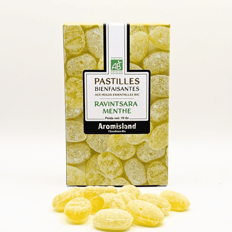 Pastilles bio Ravintsara Menthe poivrée