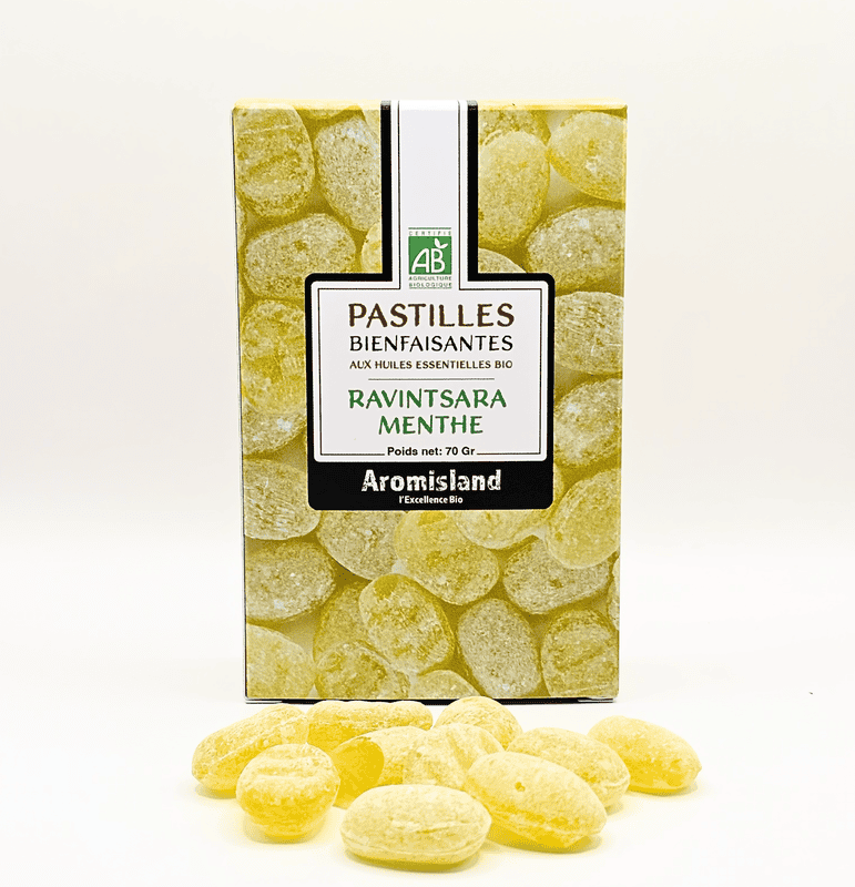 Pastilles bio Ravintsara Menthe poivrée